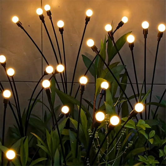 Garden Lights – New Upgraded Solar Powered Firefly Lights,  for Home & Garden (Warm Light)