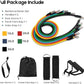 11 Piece Power Resistance Band Set , Yoga Sports Fitness Band Equipment for Men and Women