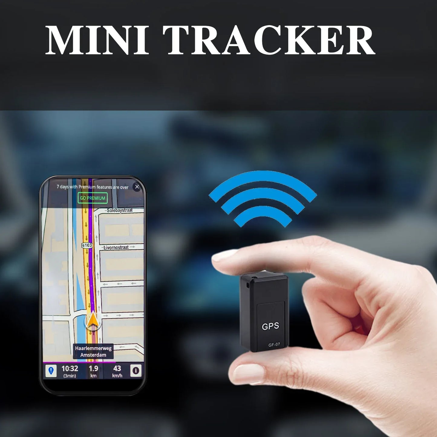 GF-07 Enhanced Magnetic Mini GPS Tracker – Real-Time Locator for Vehicles